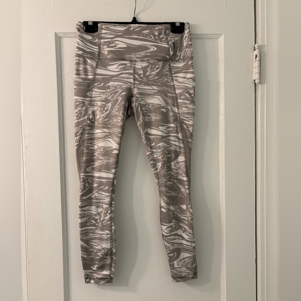 RBX Gray and White Marble Leggings